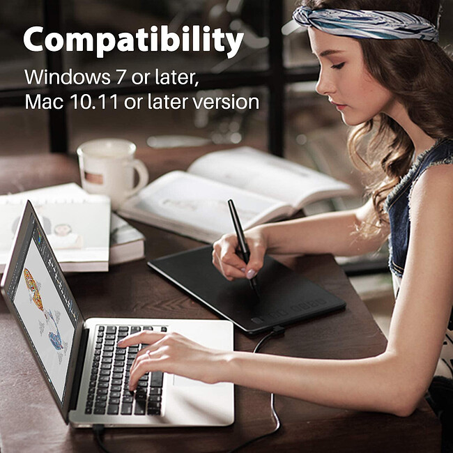 Графический планшет Huion Inspiroy черный (H950P)