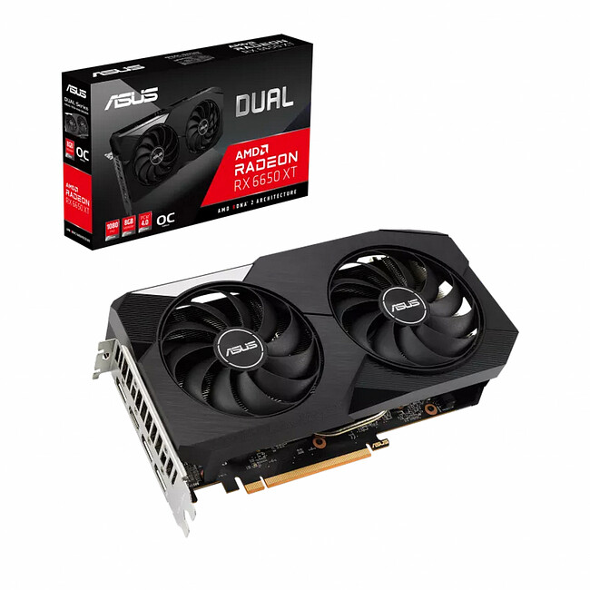 Видеокарта ASUS Dual Radeon RX 6650 XT OC Edition 8GB GDDR6 DUAL-RX6650XT-O8G (90YV0HL0-M0NA00)