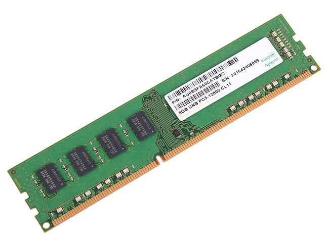 Оперативная память Apacer 8GB DDR3 PC3-12800 (AU08GFA60CATBGC)