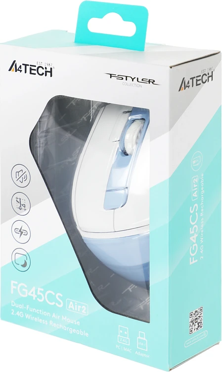 Мышь A4Tech Fstyler FG45CS Air 2 Icy Blue