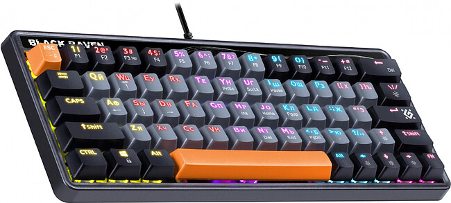 Клавиатура Defender Black Raven GK-417 RU RGB (45413)