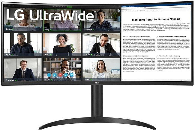 Монитор LG UltraWide 34WR55QK-B черный