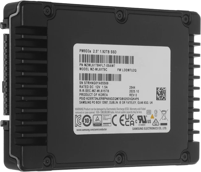 SSD диск Samsung PM9D3a 1.92Tb (MZWL61T9HFLT-00AW7)