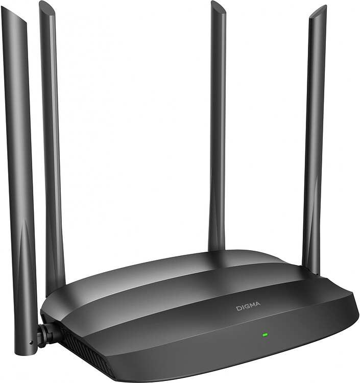 Роутер беспроводной Digma DWR-AC1201 черный