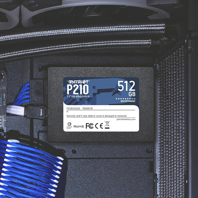 SSD диск Patriot P210 512GB 2.5" SATA III TLC (P210S512G25)