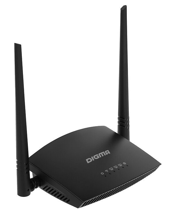 Роутер беспроводной Digma DWR-N301 черный