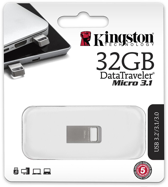 USB Flash-накопитель Kingston DataTraveler Micro 128Gb серебристый (DTMC3G2/128GB)