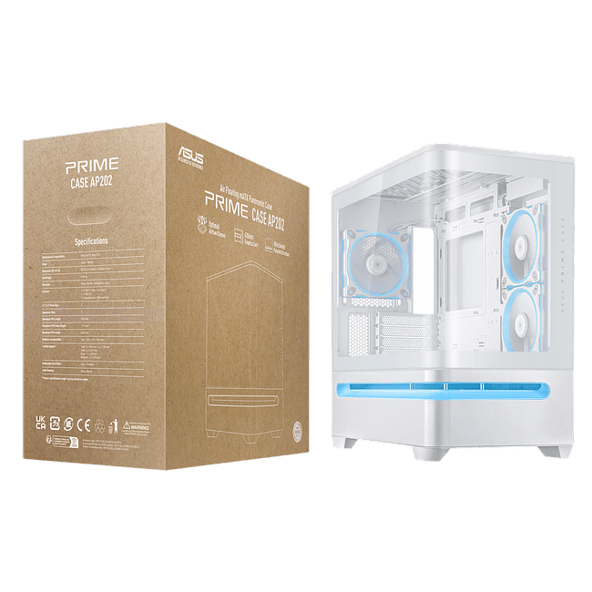 Корпус Asus Prime AP202 ARGB White без БП (90DC00P3-B19000)