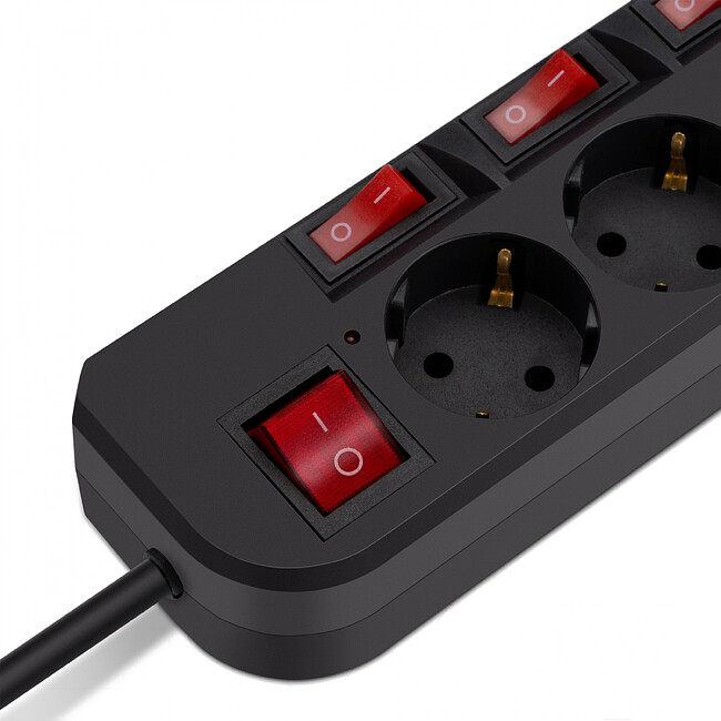 Сетевой фильтр Buro 500SH-5-SW-B черный