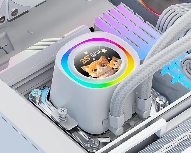 Система жидкостного охлаждения для процессора ID-Cooling FX240 LCD White
