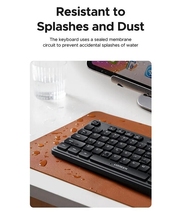 Клавиатура Ugreen Wireless Keyboard K331 Black (55654)