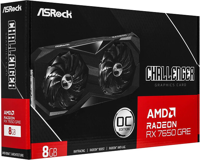 Видеокарта ASRock RX 7650 GRE Challenger SE OC 8GB (RX7650GRE CL SE 8GO)
