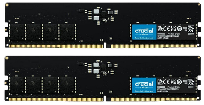 Оперативная память Crucial 64GB DDR5 Black (CT2K32G56C46U5)