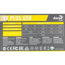 Блок питания Aerocool VX-650 PLUS