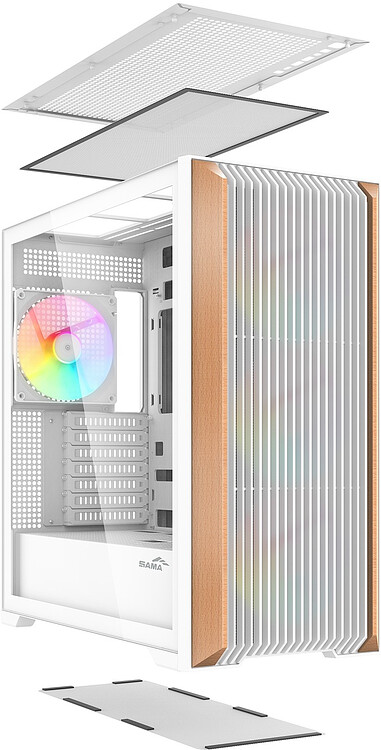 Корпус Sama Z60 WH белый (Z60-WHAWA4X1-GL)