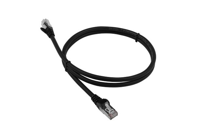 Патч-корд Lanmaster LAN-PC45/S6-0.5-BK черный