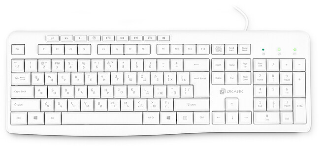 Клавиатура Oklick 305M USB белый (1875227) Клавиатура Oklick 305M USB белый (1875227)