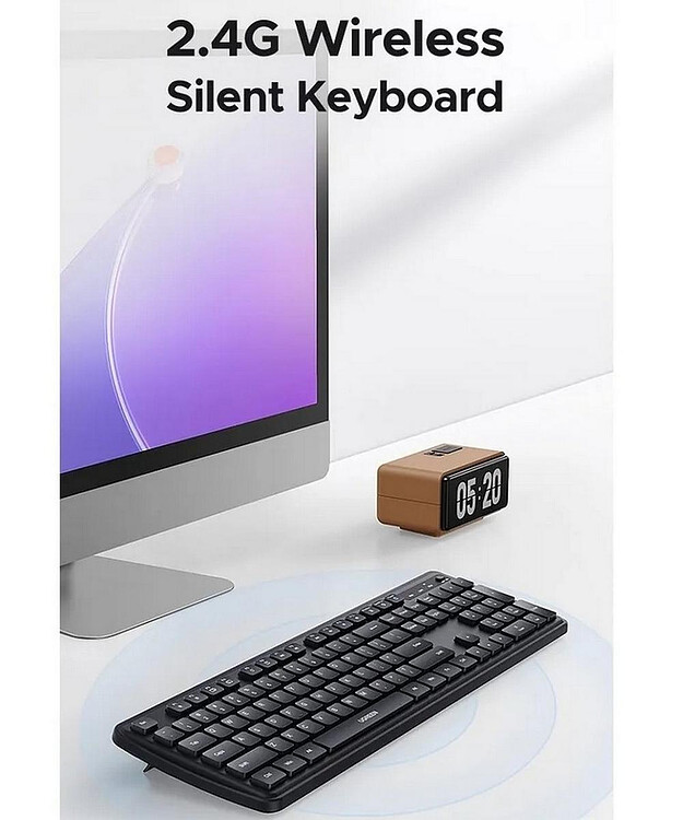 Клавиатура Ugreen Wireless Keyboard K331 Black (55654)