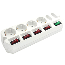 Сетевой фильтр Most A10 1.6м 6 розеток пакет ПЭ белый