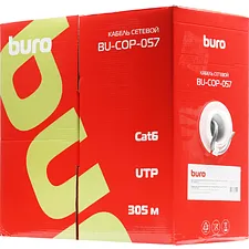 Кабель сетевой Buro UTP cat6 0.57мм 305м серый (BU-COP-057)