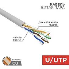 Кабель Rexant 01-0069 серый