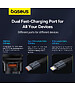 Автомобильное зарядное Baseus Enjoyment Pro U+Retractable C 60W Cluster Black (C00057802111-02)