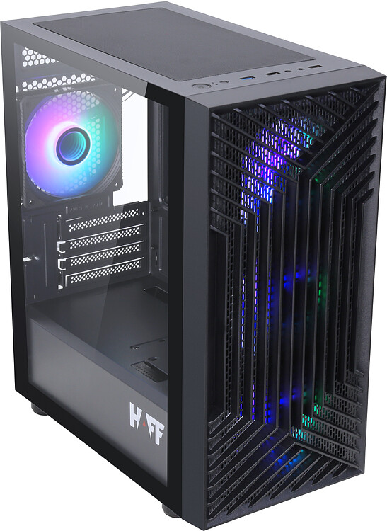 Корпус HAFF Rush mATX без БП Black