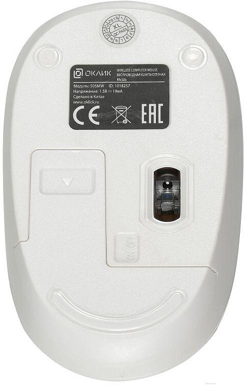 Мышь Oklick 505MW белый (1018257)