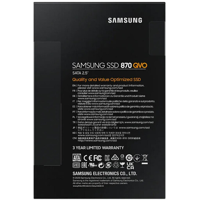 SSD диск Samsung 870 QVO 8TB (MZ-77Q8T0BW)