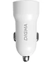 Автомобильное зарядное Digma DGC1С белый (DGC1C2LX22WH)