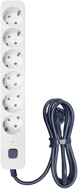 Сетевой фильтр Powercom SP-06W 5.0м белый/серый