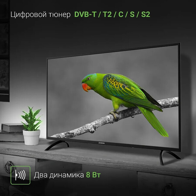 Телевизор Digma DM-LED43MBB21 черный