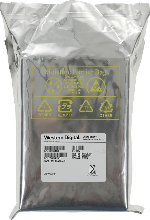 Жесткий диск WD Ultrastar DC HC320 8TB Bulk HUS728T8TAL5204 (0B36453)
