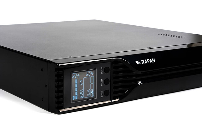 Источник бесперебойного питания Бастион Rapan-UPS 2000-Rack-IN-4X9-E черный (8959)