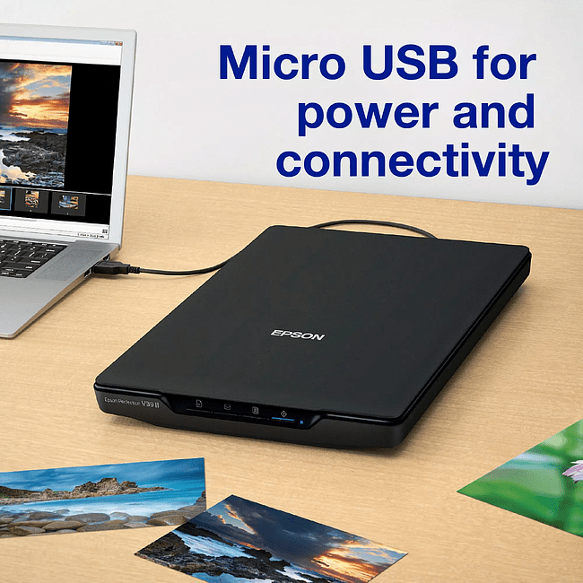 Сканер Epson Perfection V39II черный (B11B268401)