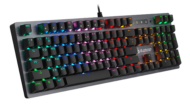 Клавиатура A4Tech Bloody B760 Grey/Neon Black Switch