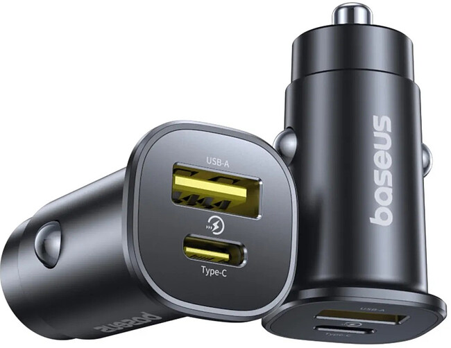 Автомобильное зарядное Baseus BS-C15C1 GoTrip DP1 Car Charger C+U 30W Cosmic Black (C00072300123-00)