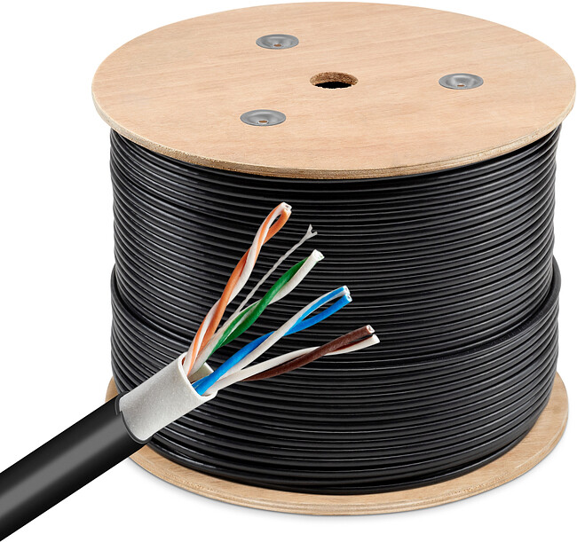 Кабель сетевой Buro BU-CCA-050-OUTDOOR cat5E 305м черный