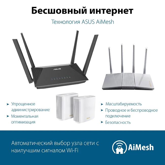 Роутер Asus RT-AX52 черный (90IG08T0-MO3H00)