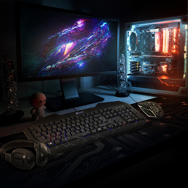 Набор периферии Oklick HS-HKM100G черный