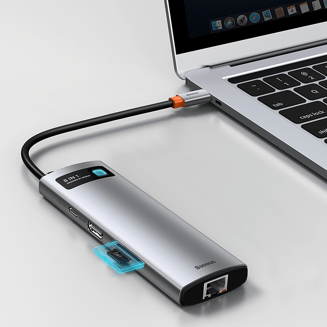 USB-хаб Baseus Metal Gleam Gray (CAHUB-CV0G)