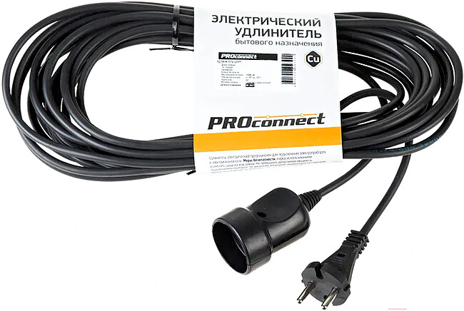 Удлинитель PROconnect PROc-Uc 10м черный (11-7114)