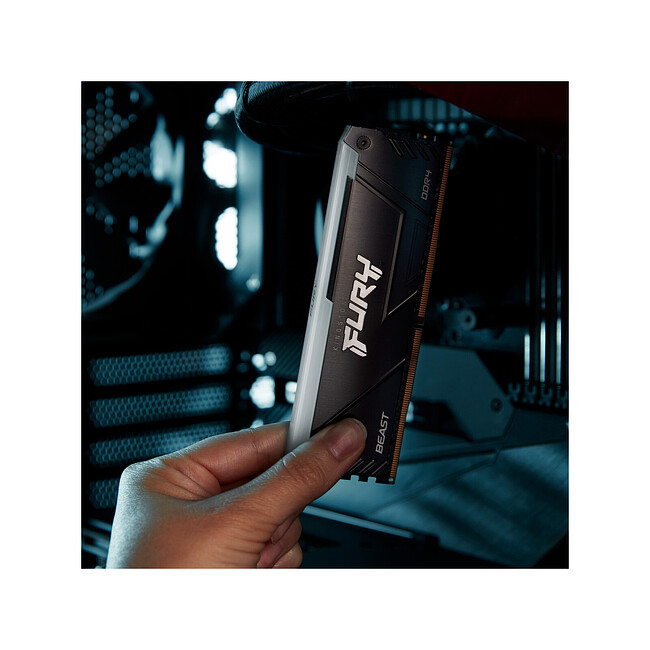 Оперативная память Kingston Fury Beast Black RGB XMP 16GB DDR4 (KF432C16BB2A/16)