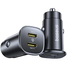 Автомобильное зарядное Baseus BS-C15C2 GoTrip DP1 Car Charger C+C 30W Cosmic Black (C00072300123-01)