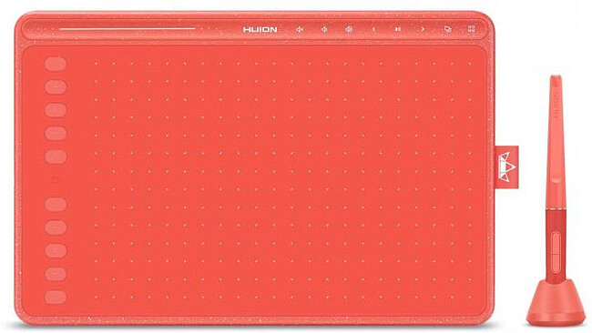 Графический планшет Huion HS611 коралловый красный