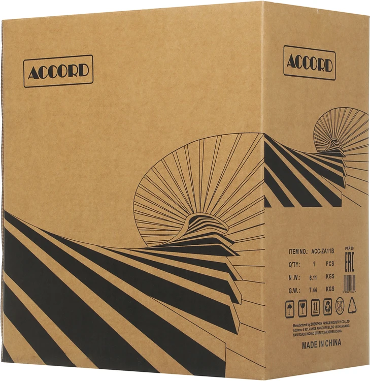Корпус Accord ACC-ZA11B без БП черный