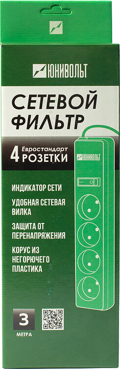 Сетевой фильтр Юнивольт 00-00000387 белый