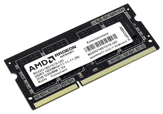 Оперативная память AMD Radeon 2GB DDR3 Black (R532G1601S1S-UO)