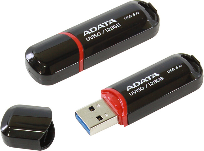 USB Flash-накопитель A-Data DashDrive UV150 128GB (AUV150-128G-RBK)