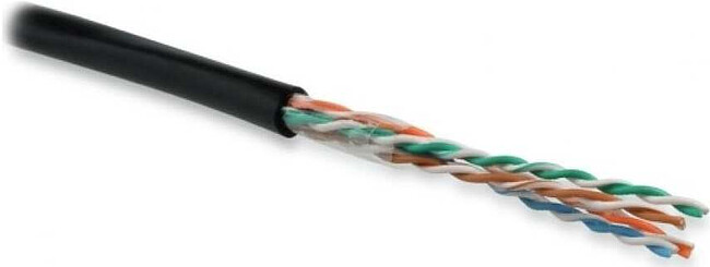 Кабель витая пара Hyperline UUTP4-C5E-S24-OUT-PE-BK-100 Кабель витая пара Hyperline UUTP4-C5E-S24-OUT-PE-BK-100